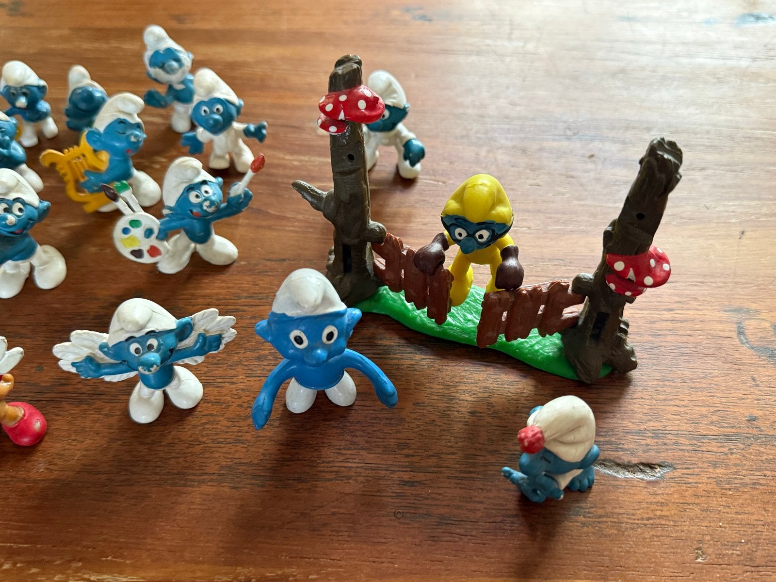 Verzameling vintage smurfen Schleich Bully Peyo, Ophalen of Verzenden, Gebruikt, Verschillende Smurfen, Poppetje, Figuurtje of Knuffel