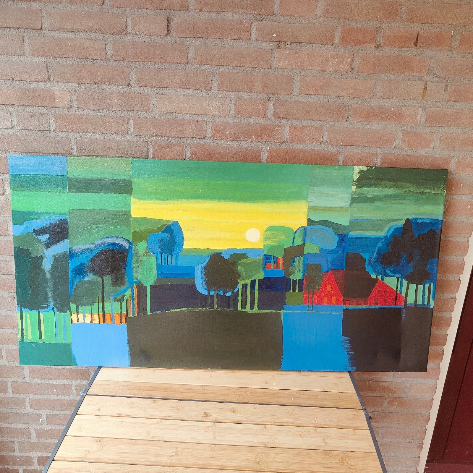 Kleurrijk schilderij naar Ton Schulten, Ophalen