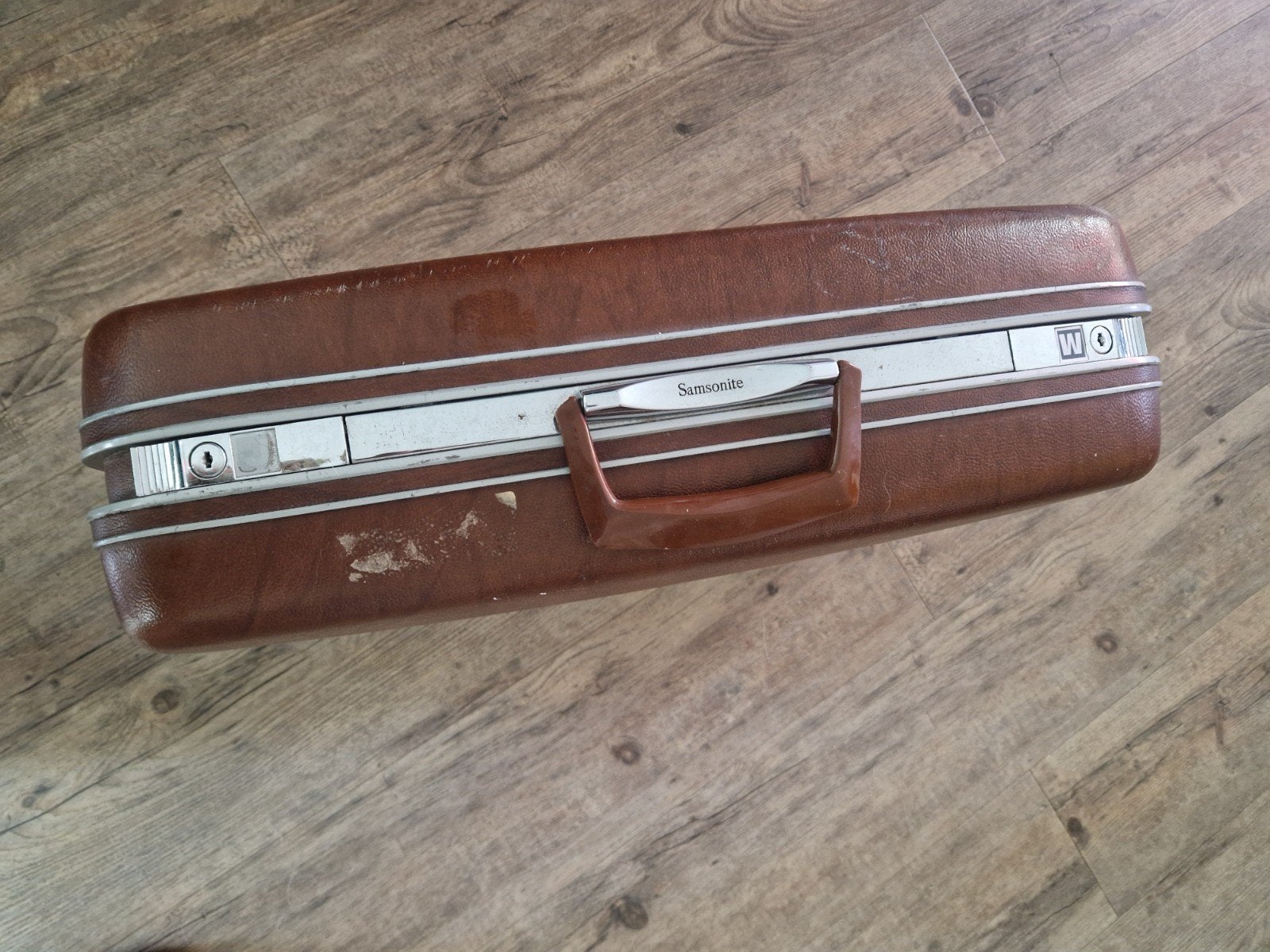 Vintage Samsonite Koffer - Bruin, 60x55cm, Overige materialen, Gebruikt, Slot, 55 cm of meer