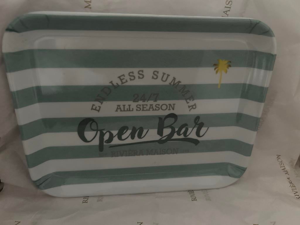 Riviera Maison Open Bar Mini Dienblad - Nieuw, Ophalen of Verzenden, Nieuw, Rechthoekig, Kunststof