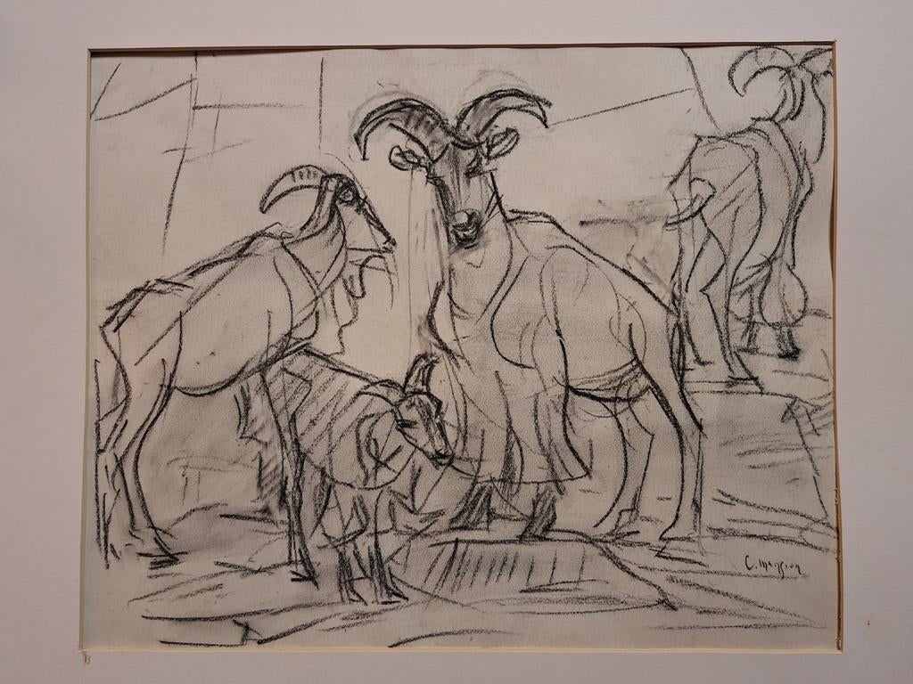 Mension - Tekening bokjes in Artis, Antiek en Kunst, Ophalen of Verzenden