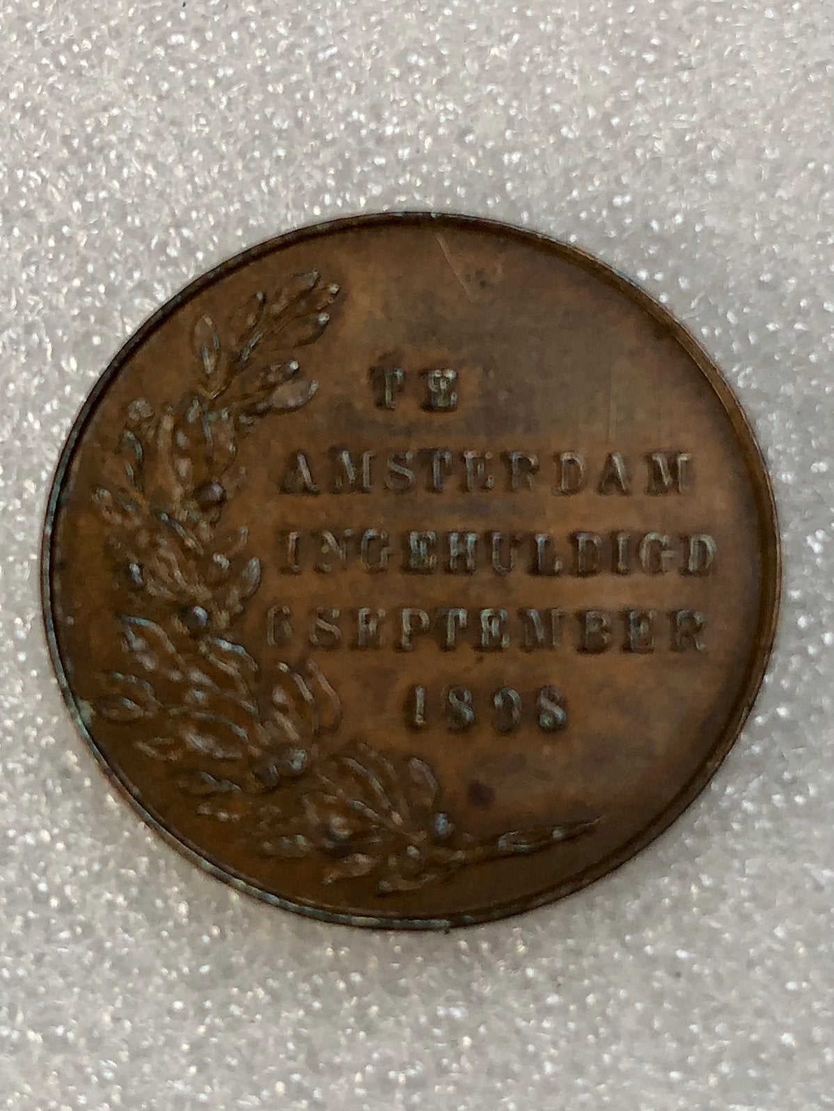 Inhuldiging koningin Wilhelmina, 6 september 1898., Verzenden, Brons, Nederland