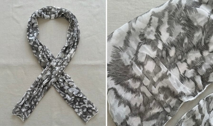 Lichte, doorschijnende damessjaal abstract vlekkenpatroon, Kleding | Dames, Ophalen of Verzenden, Zo goed als nieuw
