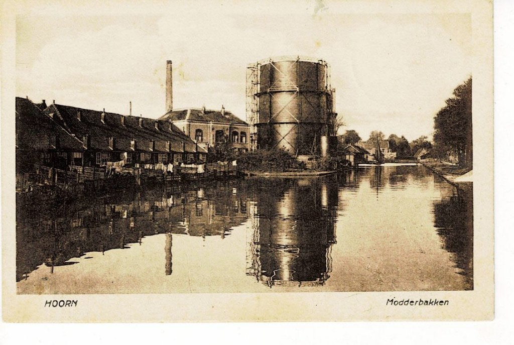 Hoorn , Gasfabriek aan de Modderbakken, Verzamelen, Verzenden, Voor 1920, Gelopen, Noord-Brabant