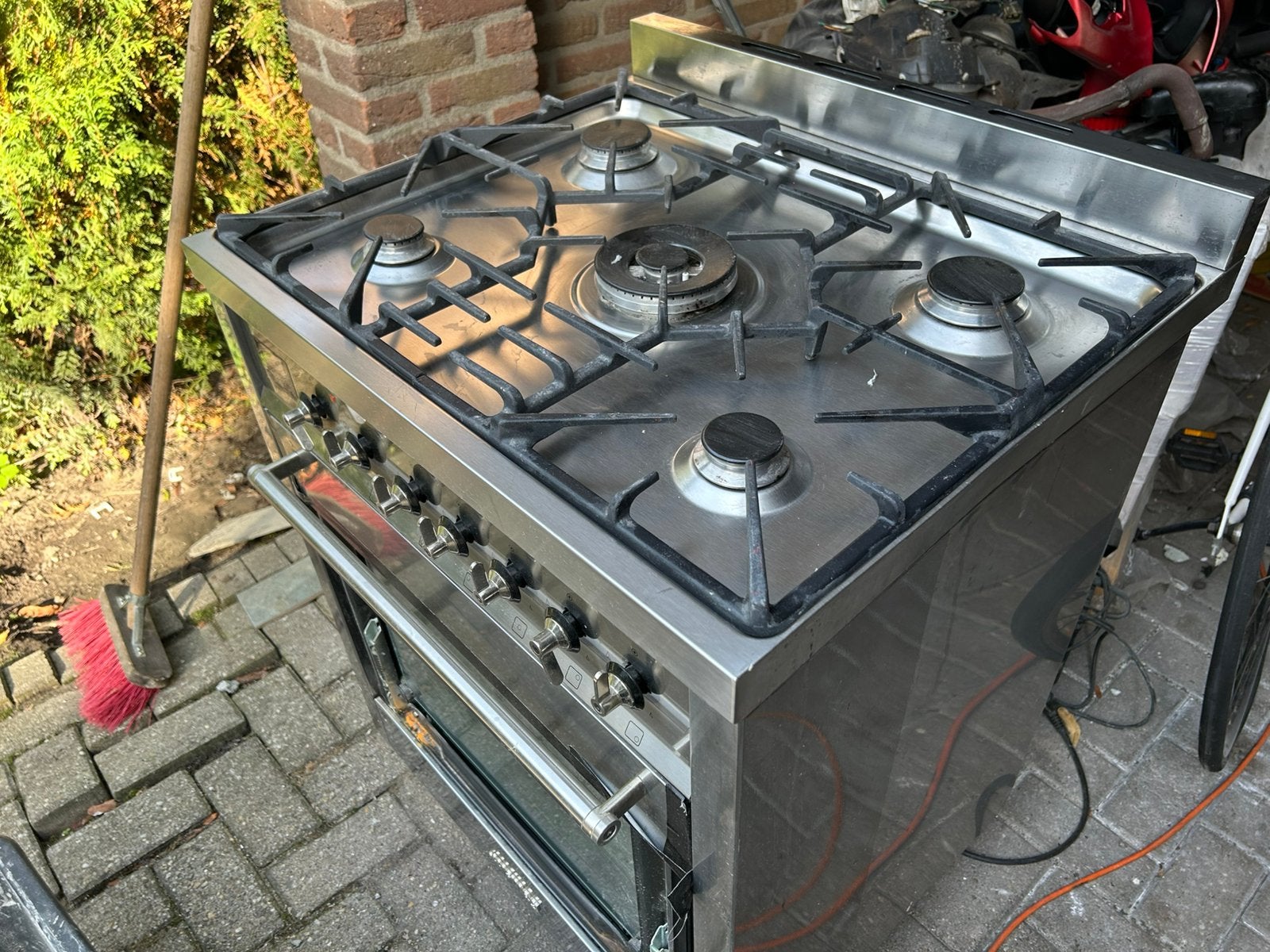 Smeg Fornuis C7GMXNLK9, Ophalen, Gebruikt, 60 cm of meer, Gas