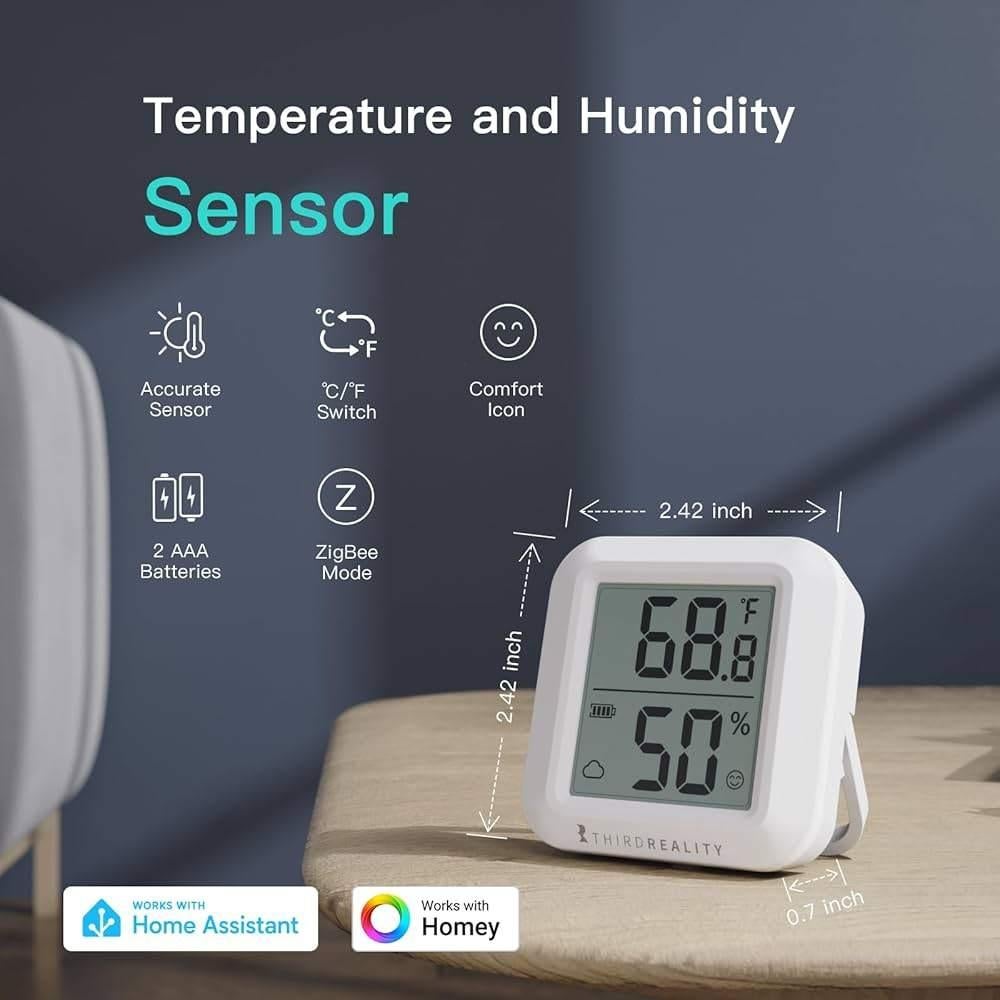 Zigbee temperatuur- en vochtigheidssensor met LCD-Scherm, Ophalen of Verzenden, Nieuw