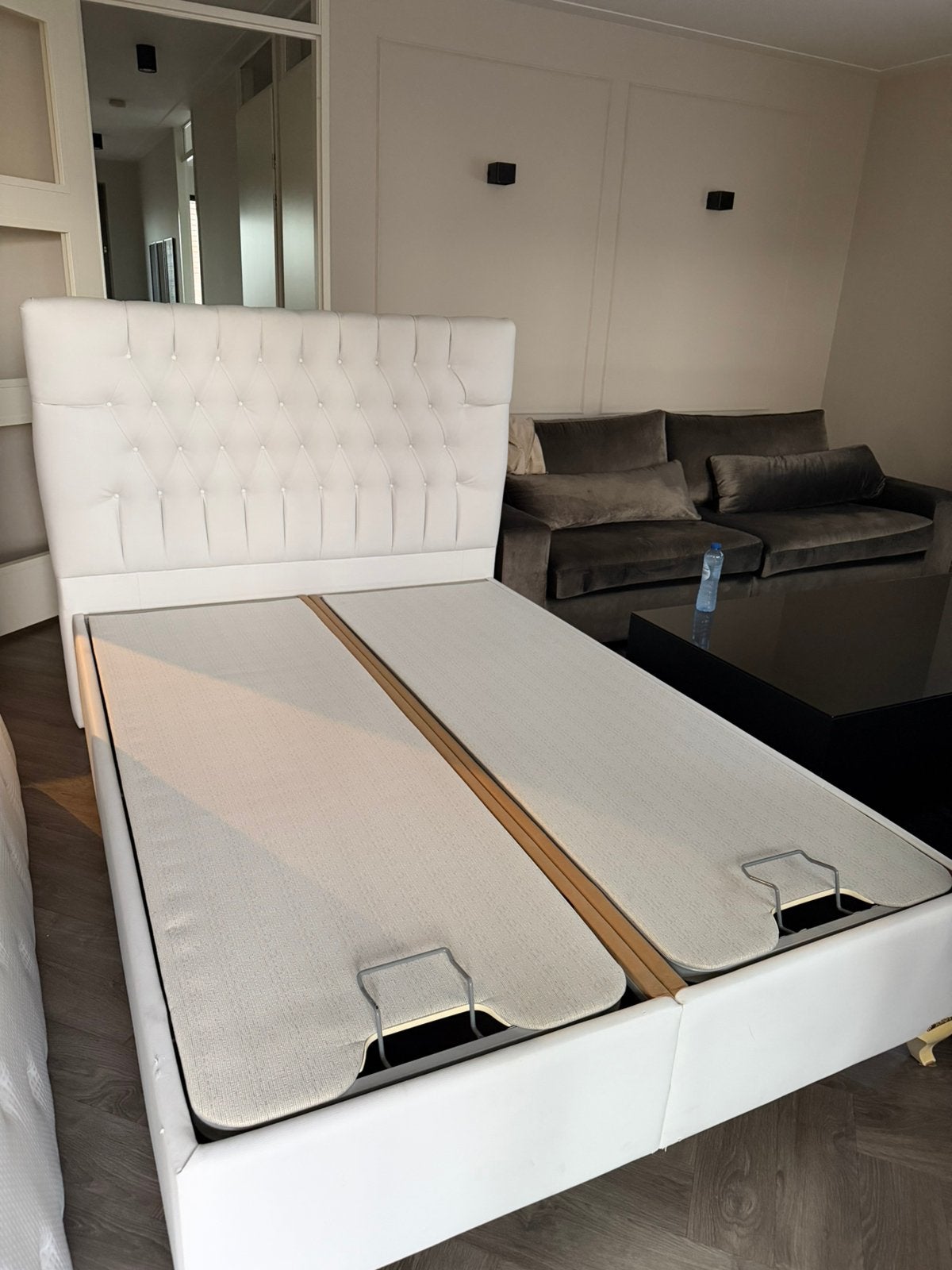 140 x 200 bed met opbergruimte en matras, Ophalen, Zo goed als nieuw, Tweepersoons, 140 cm