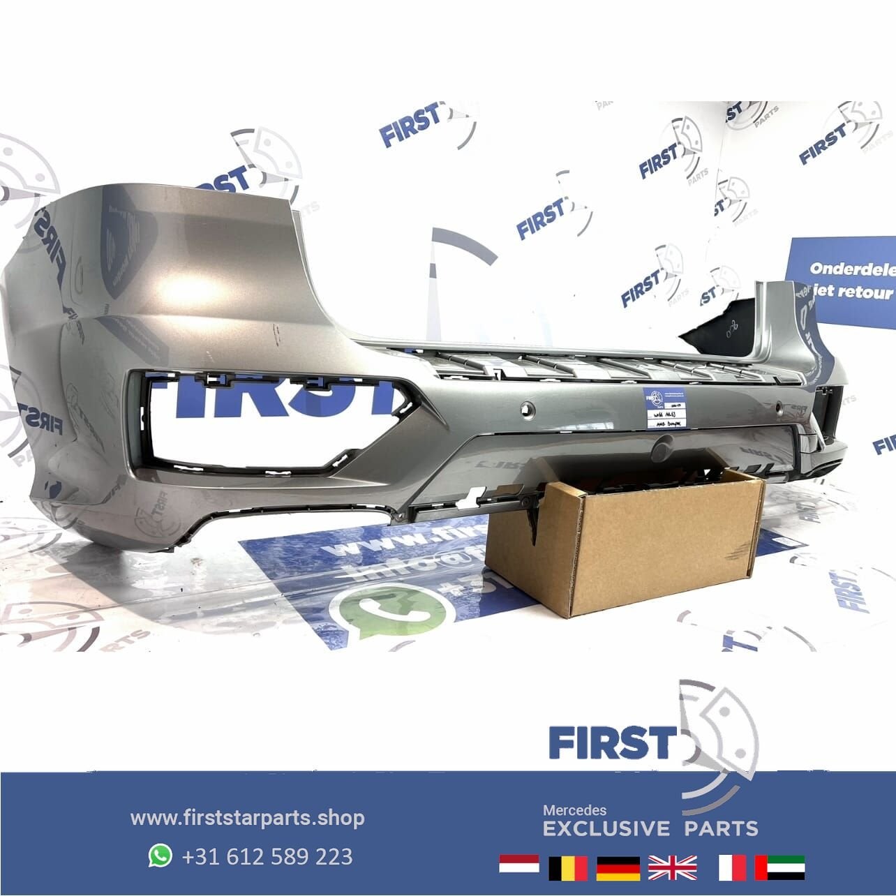 W166 ML63 AMG ACHTERBUMPER Mercedes ML Klasse 2011-2015 A166, Gebruikt, -, Ophalen of Verzenden, Achter