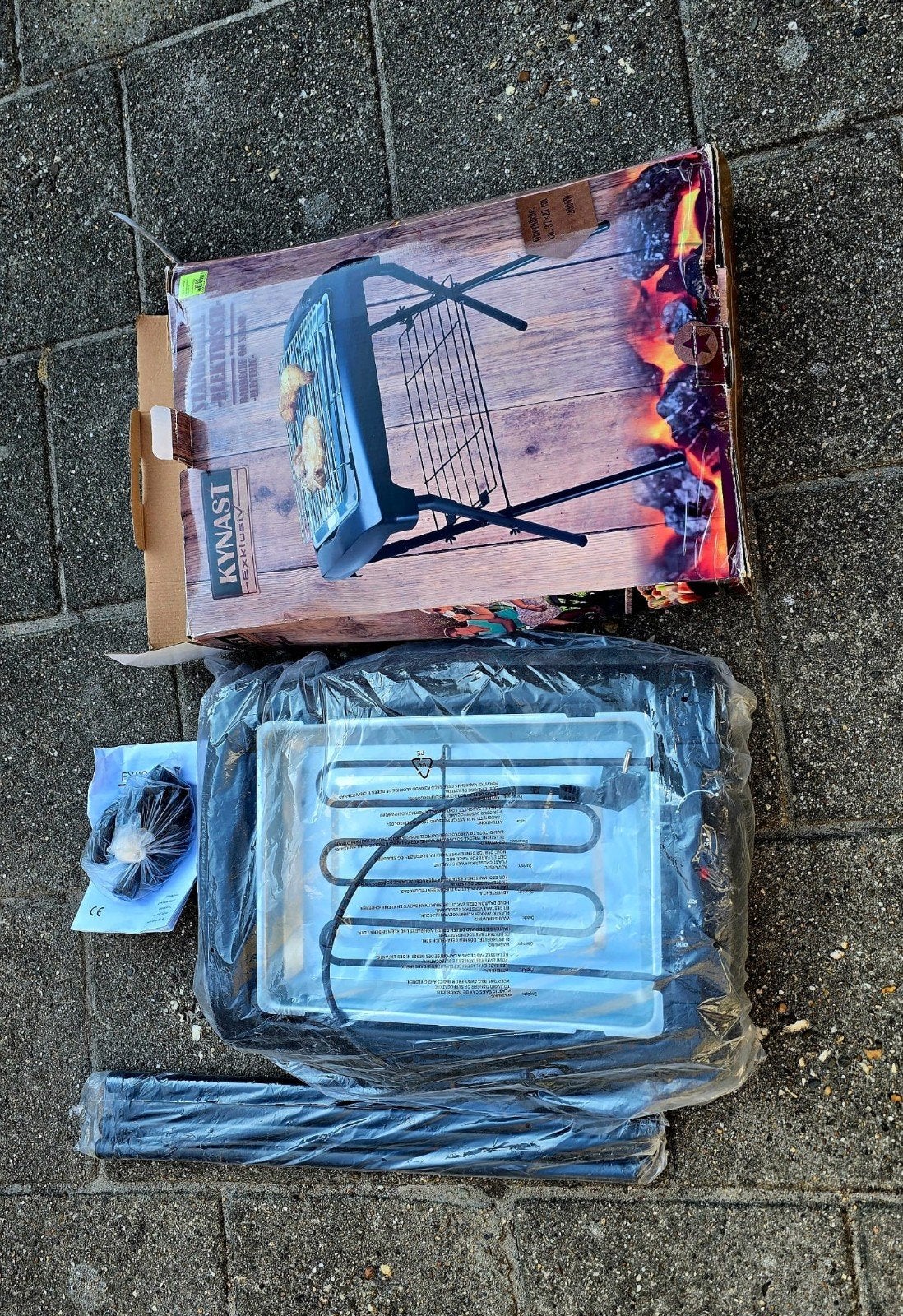 Kynast elektrische tafel BBQ met onderstel 2000W, Ophalen, Zo goed als nieuw, Kynast