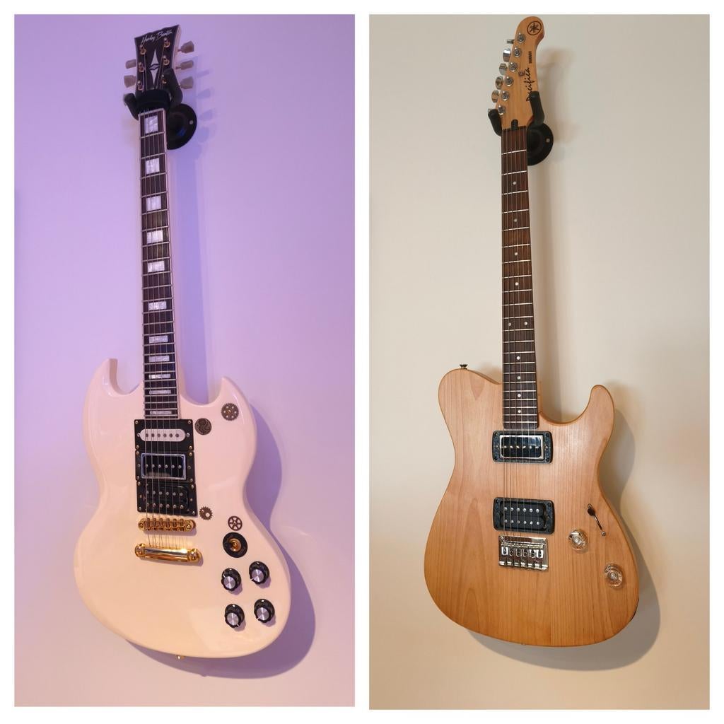 Harley Benton Dc-600 / 1990 Yamaha Pacifica PAC120S, Ophalen of Verzenden, Gebruikt, Solid body, Overige merken