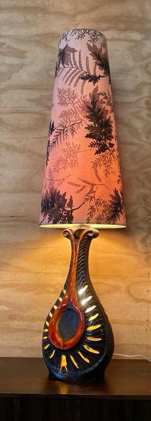 Vintage keramische vloerlamp  Walter Gerhards West Duitsland, Ophalen of Verzenden, Zo goed als nieuw, Minder dan 100 cm
