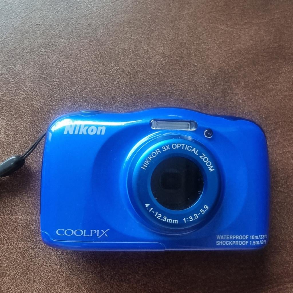 Nikon Coolpix S33 Waterdichte Digitale Camera Blauw, Ophalen of Verzenden, Gebruikt, Minder dan 10 meter, Camera