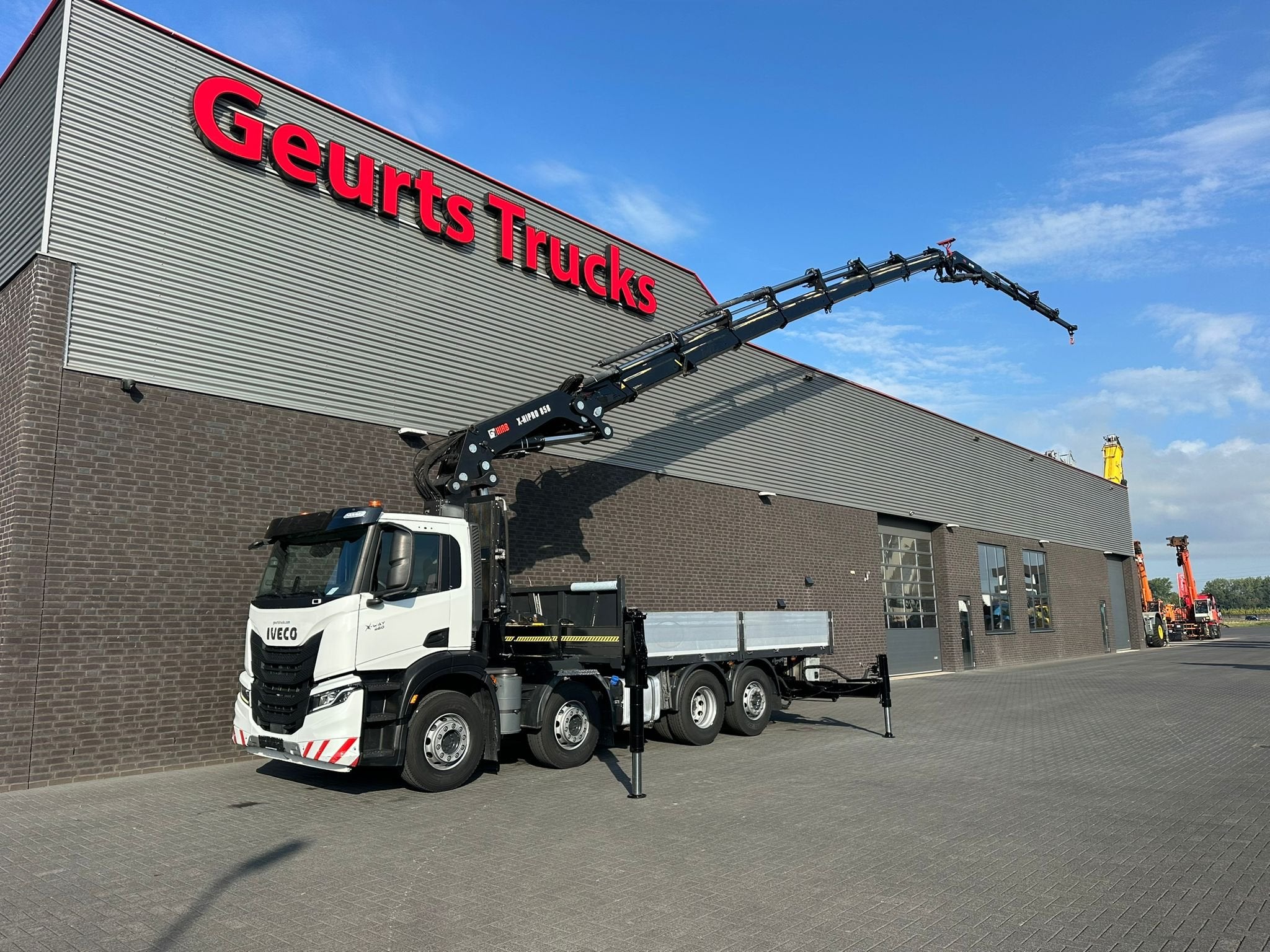 Iveco X-Way 460 8X2 HIAB 858E-7 +JIB 175X-5 KRAANWAGEN GRUA/, Auto's, 460 pk, Euro 6, Iveco, Wit