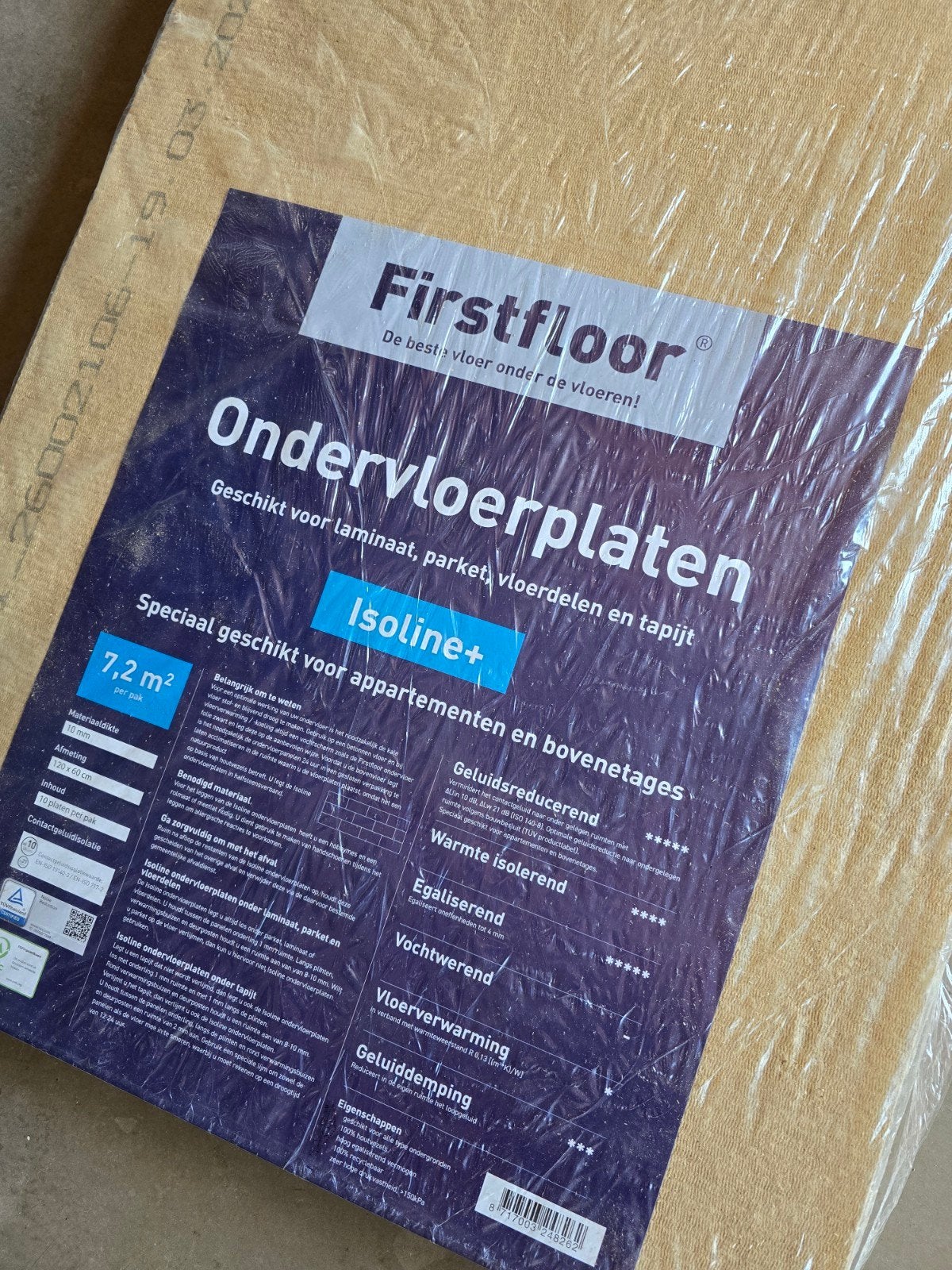 Gratis:Firstfloor Isoline+ ondervloerplaten 10mm dik (nieuw), Ophalen, Overige materialen, 30 cm of meer, 50 tot 150 cm