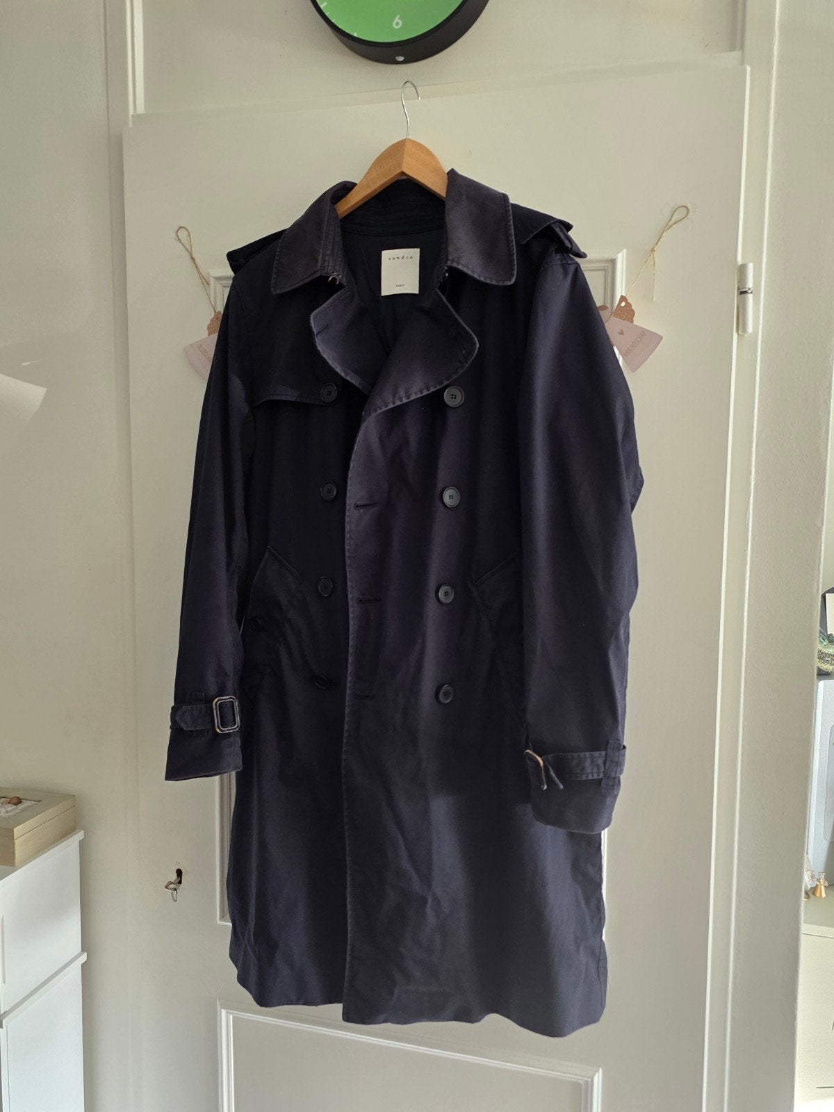 Sandro Paris Trenchcoat - Donkerblauw, Ophalen of Verzenden, Gedragen, Blauw