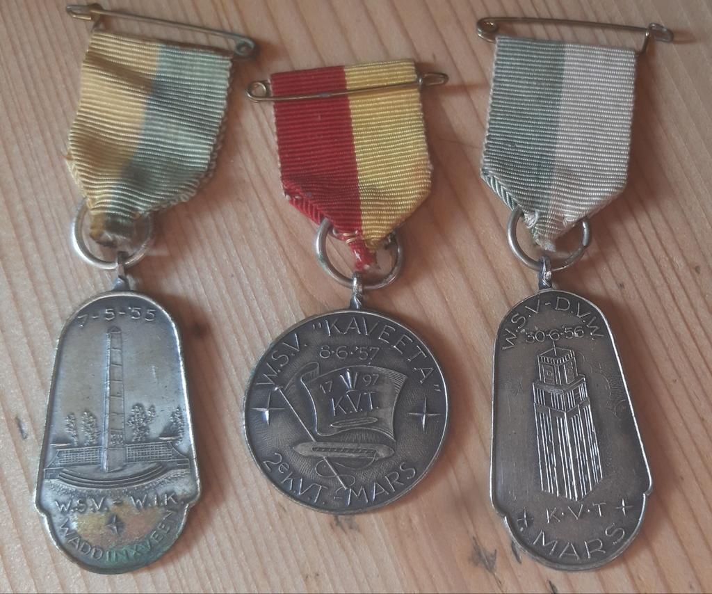 3 W.S.V. medailles - Waddinxveen, KVT Mars, Ophalen of Verzenden