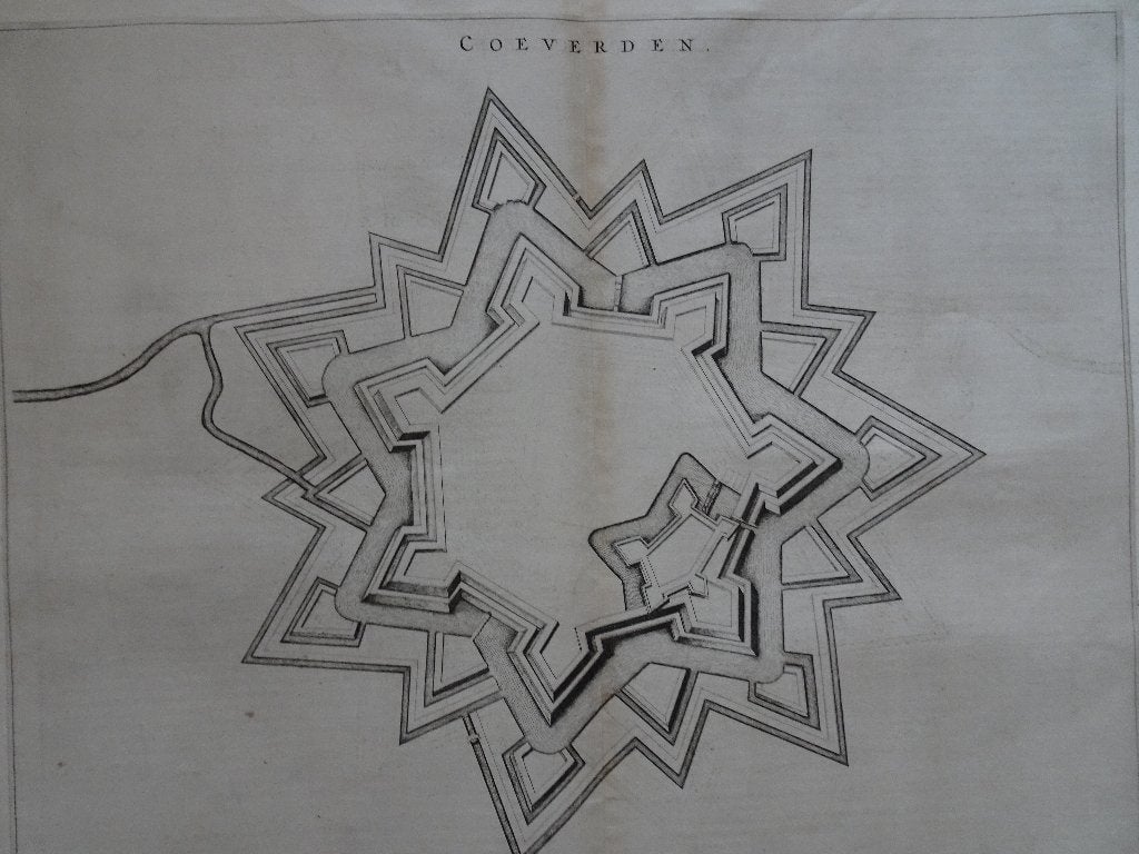 Gravure belegering vesting Coevorden, Fred. de Wit 1698, Antiek en Kunst, Kunst | Etsen en Gravures, Cartografie, Gravure, Origineel