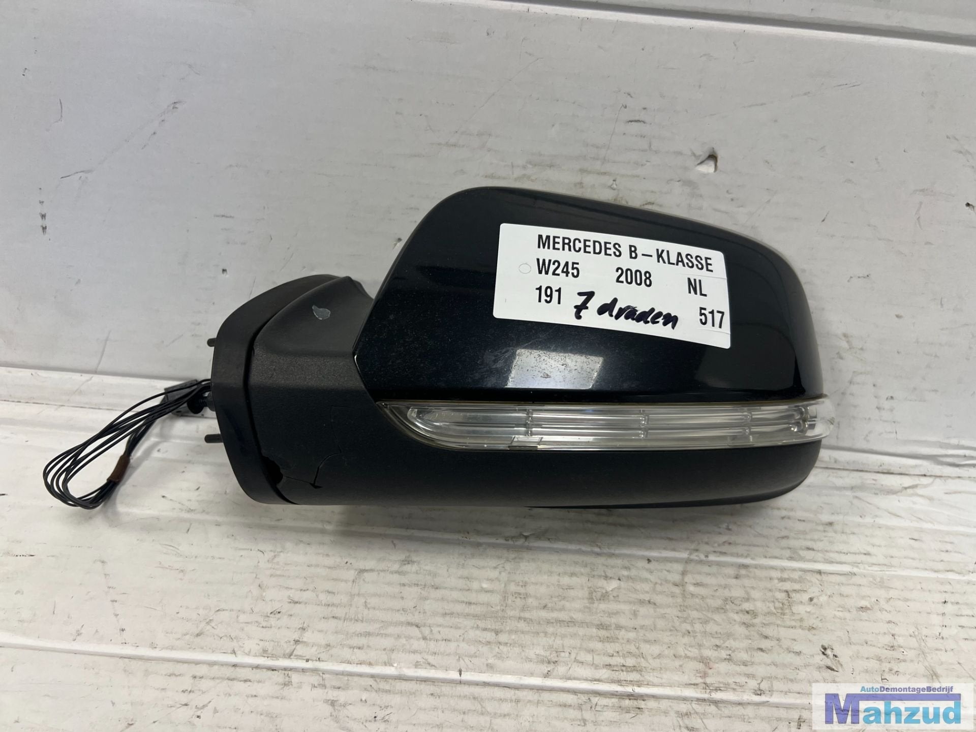 MERCEDES B KLASSE W245 zwart 191 links spiegel 2005-2011, Gebruikt, Mercedes-Benz AG, Mercedes-Benz, Ophalen of Verzenden