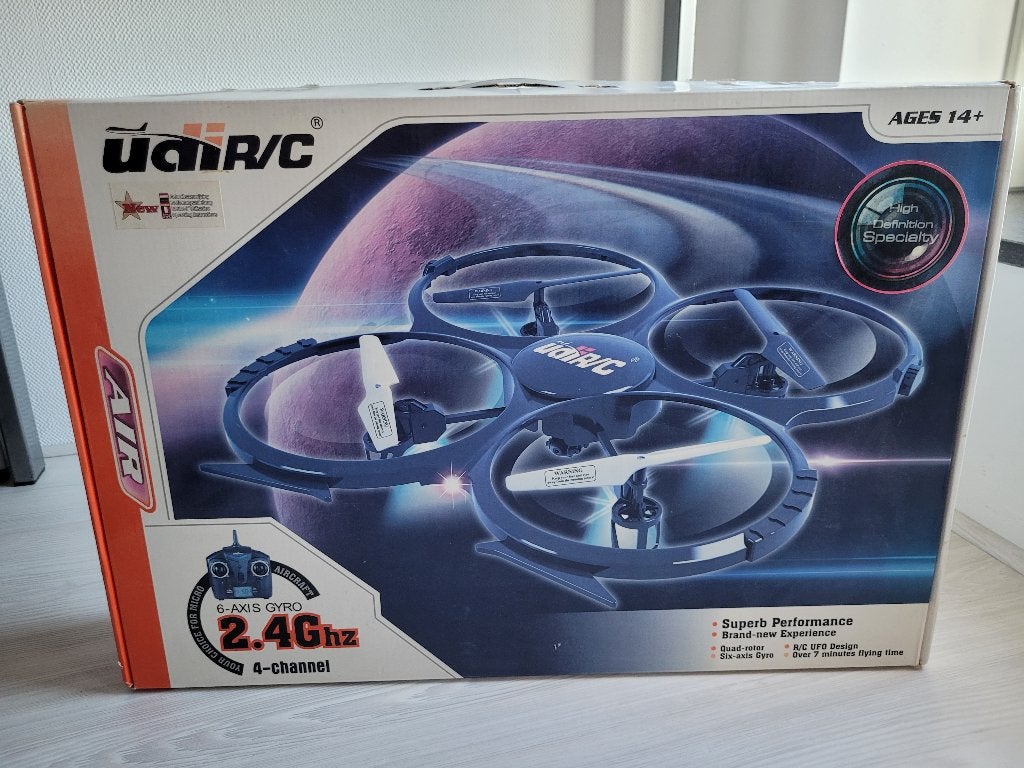 UDIR/C AIR Drone met 6-assige gyro en 2.4Ghz afstandsbedieni, Overige merken, Minder dan 100 meter, Minder dan 15 minuten, Nieuw