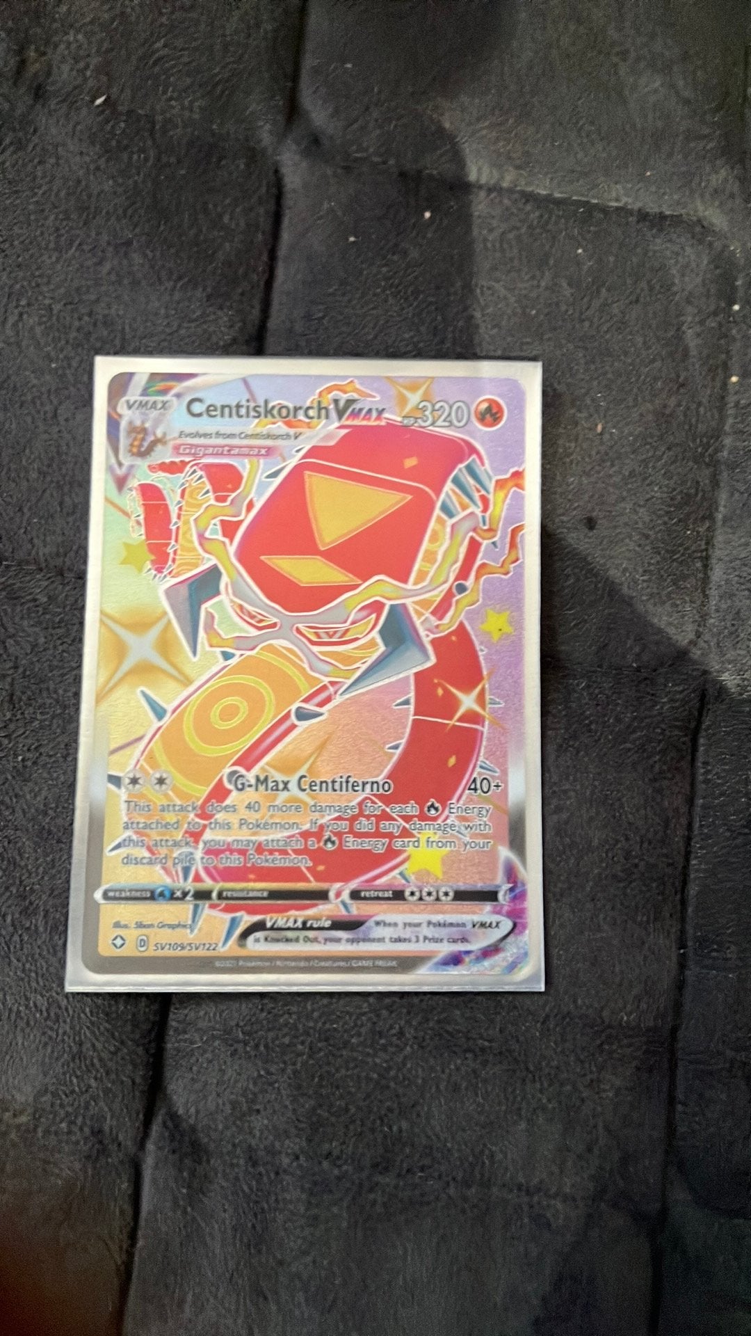 Centiskorch vmax pokemon kaart, Ophalen, Zo goed als nieuw