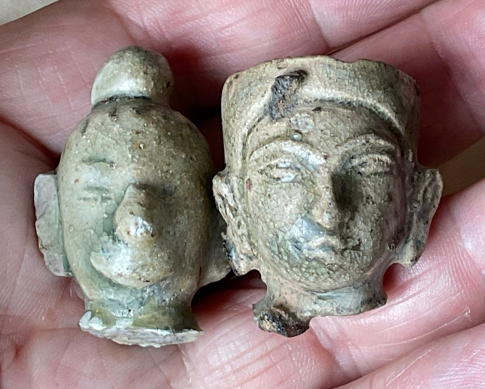 Sawankhalok Boeddha & Bodhisattva hoofdjes, 12-14e eeuw, Antiek en Kunst, Verzenden