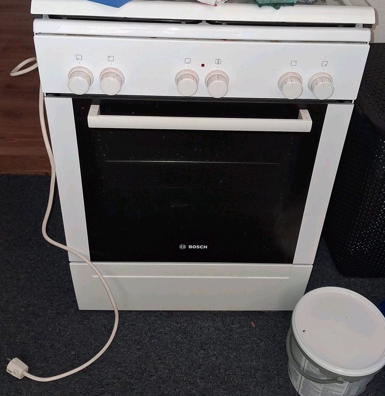 Bosch gasfornuis + oven, Ophalen, Vrijstaand, 4 kookzones