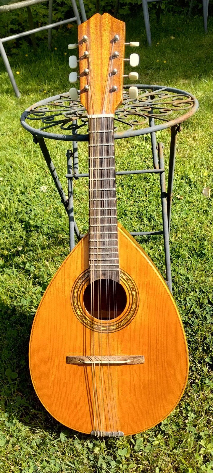 Vintage Spaanse folk mandoline, Muziek en Instrumenten, Snaarinstrumenten | Mandolines, Ophalen of Verzenden, Gebruikt