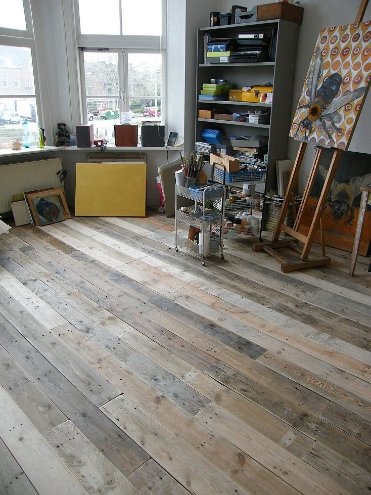 Vloeren van sloophouten planken natuurlijk, stoer & robuust, Gebruikt, 10 m² of meer, 10 tot 30 cm, Hout