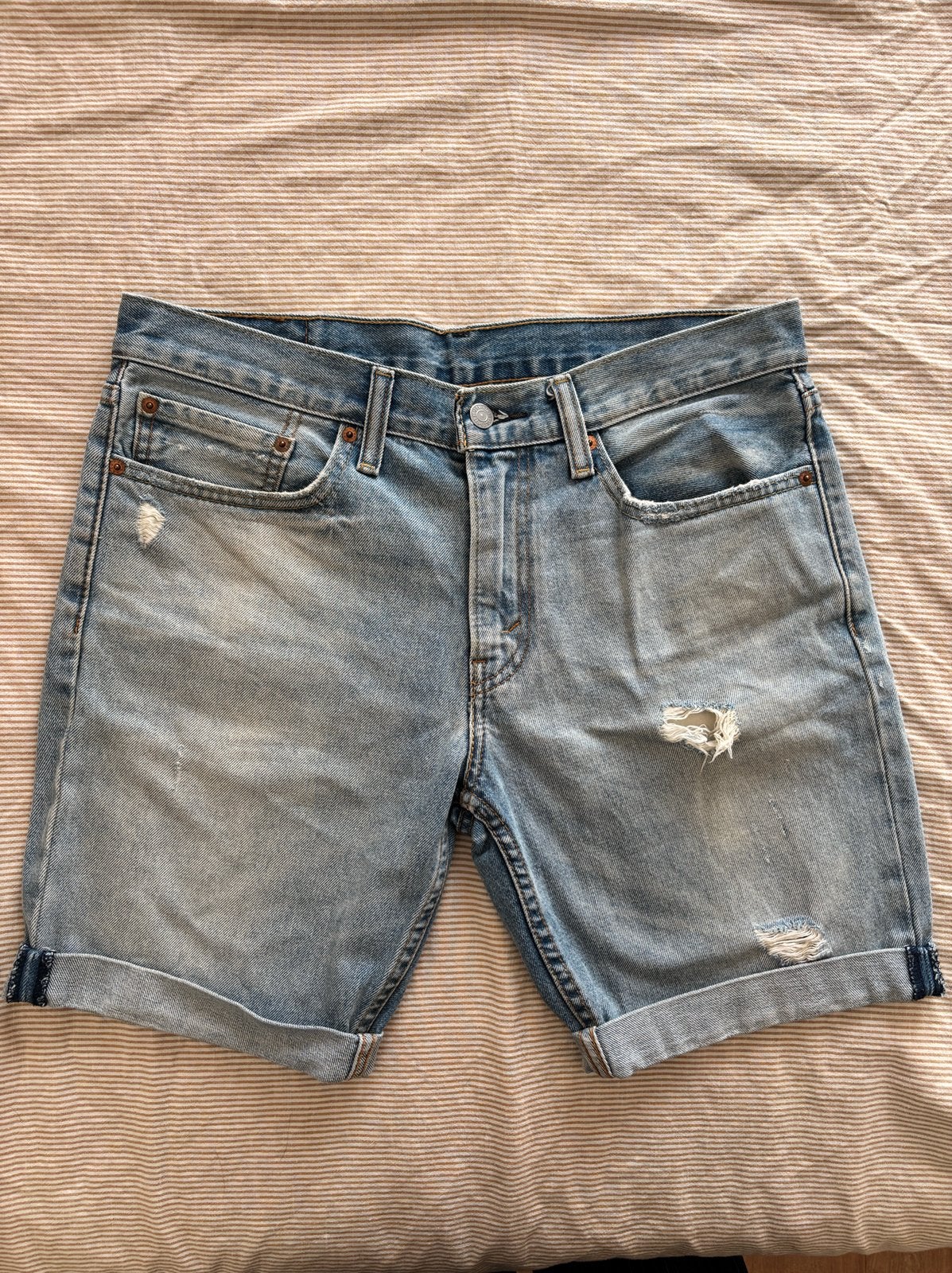 Levi’s jeans spijkerbroek heren shorts W34 als nieuw, Ophalen of Verzenden, Zo goed als nieuw, Blauw, W33 - W34 (confectie 48/50)