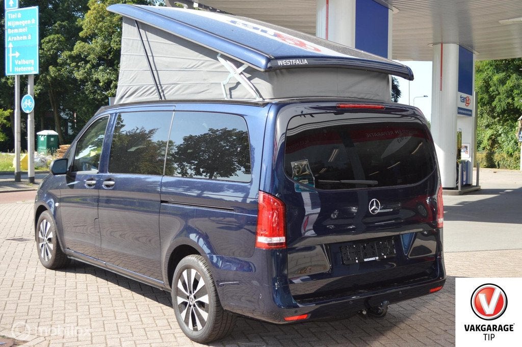 Mercedes V-klasse V220 MARCO POLO /DUB. SCHUIFD/AUT. 9, Auto's, Mercedes-Benz, Automaat, Gebruikt, Blauw, 163 pk