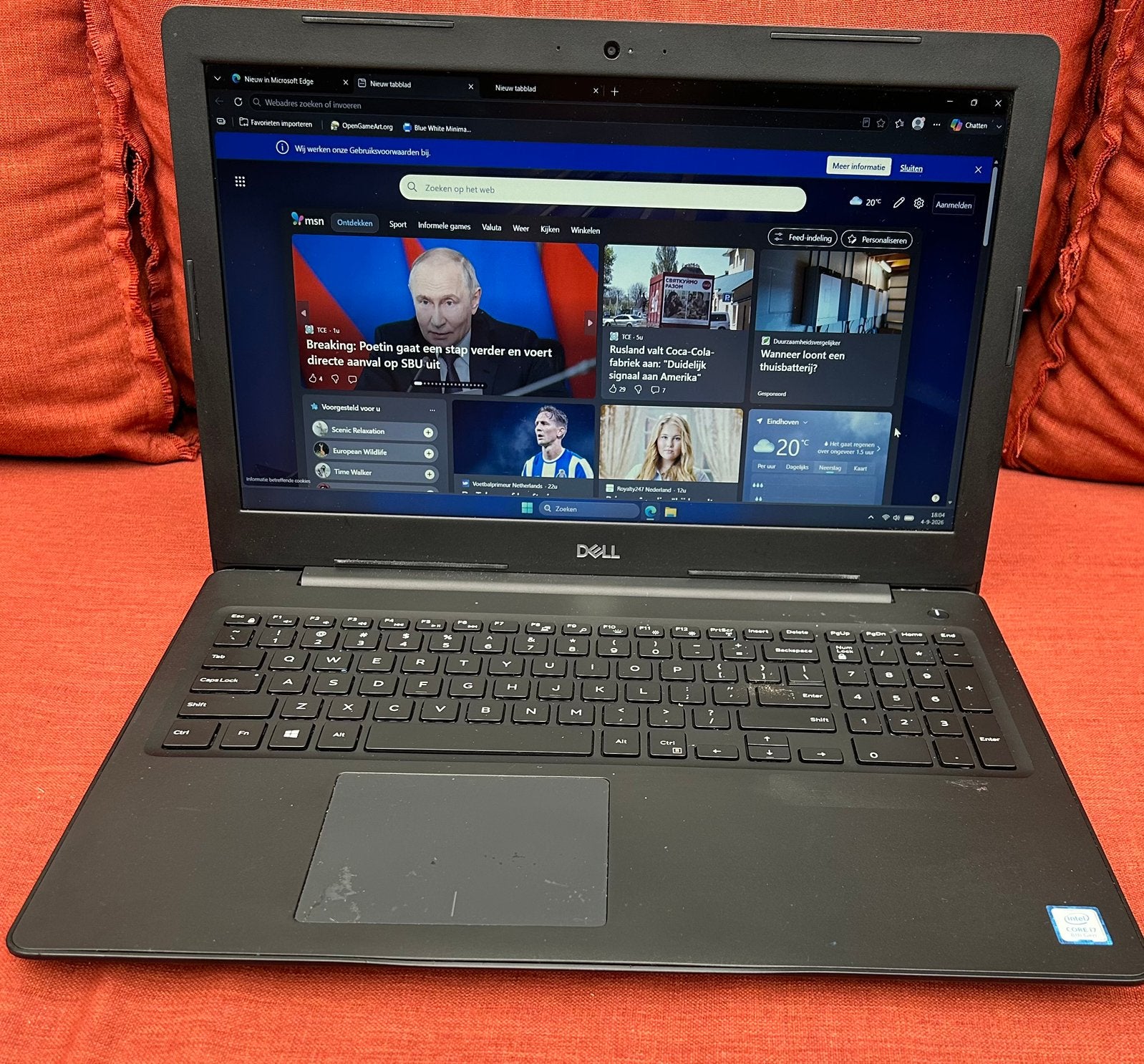 Laptop dell i7/8 Gen/16 gb ddr4/256 gb ssd, Ophalen, 2 tot 3 Ghz, 15 inch, Zo goed als nieuw