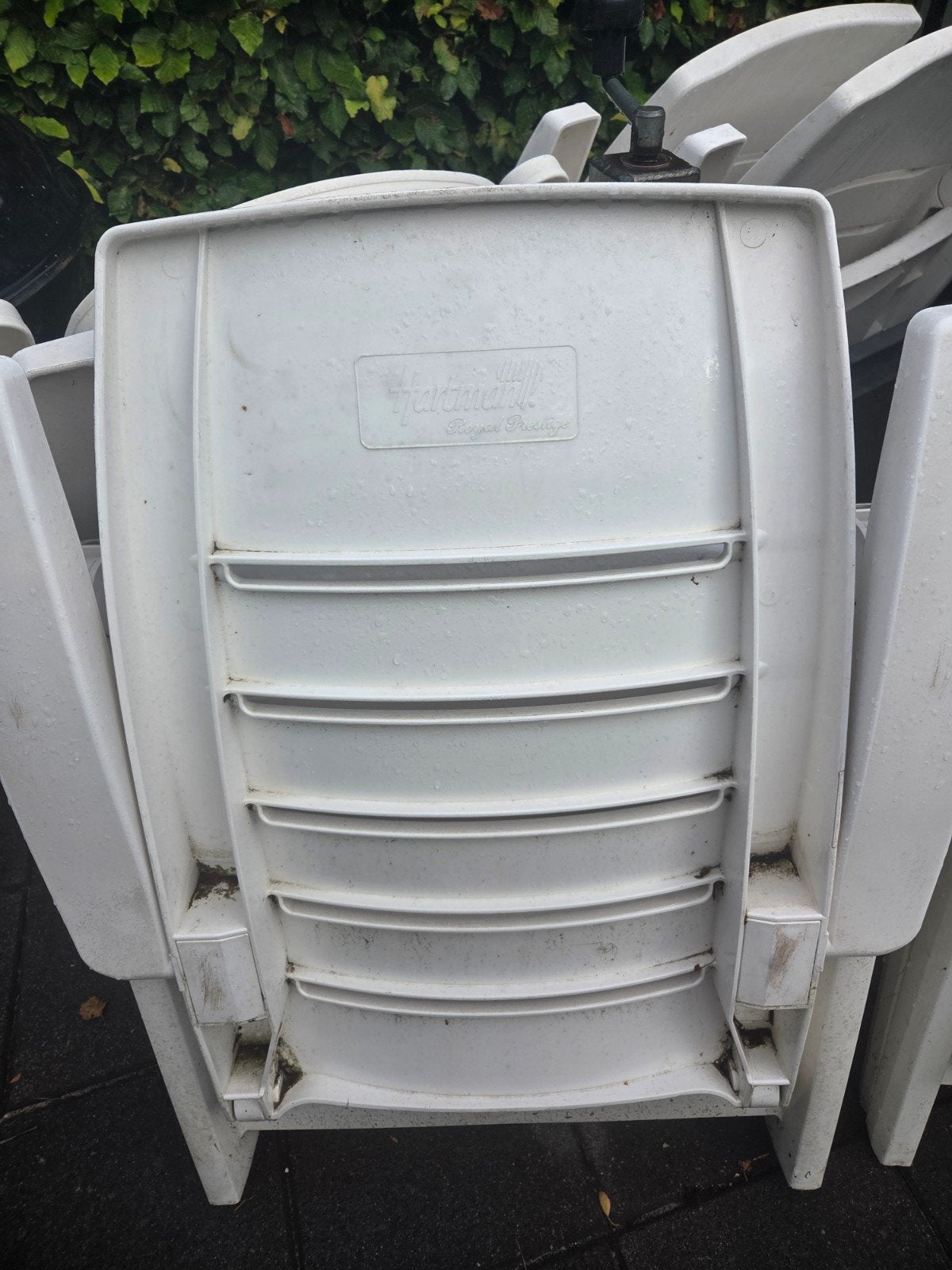 6 Tuinstoelen (4x Hartman) met kussens, Ophalen, Zo goed als nieuw, Kunststof