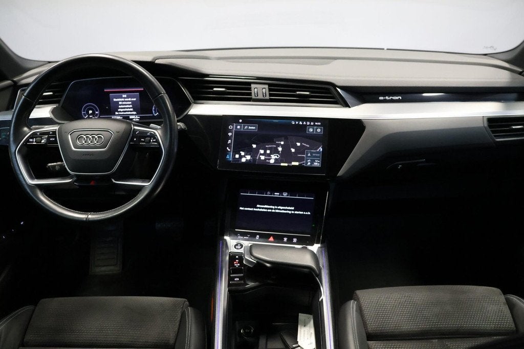 Audi E-tron 50 quattro S edition 71 kWh soh 93%|Pano|Carplay, Auto's, Audi, Automaat, Zwart, 71 kWh, Leder en Stof