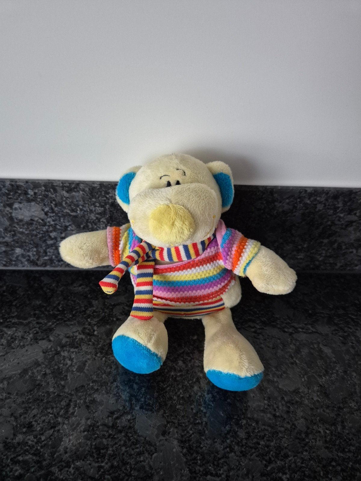 Eddy Toys - Knuffel Beer geel met kleurtjes, Ophalen of Verzenden, Beer
