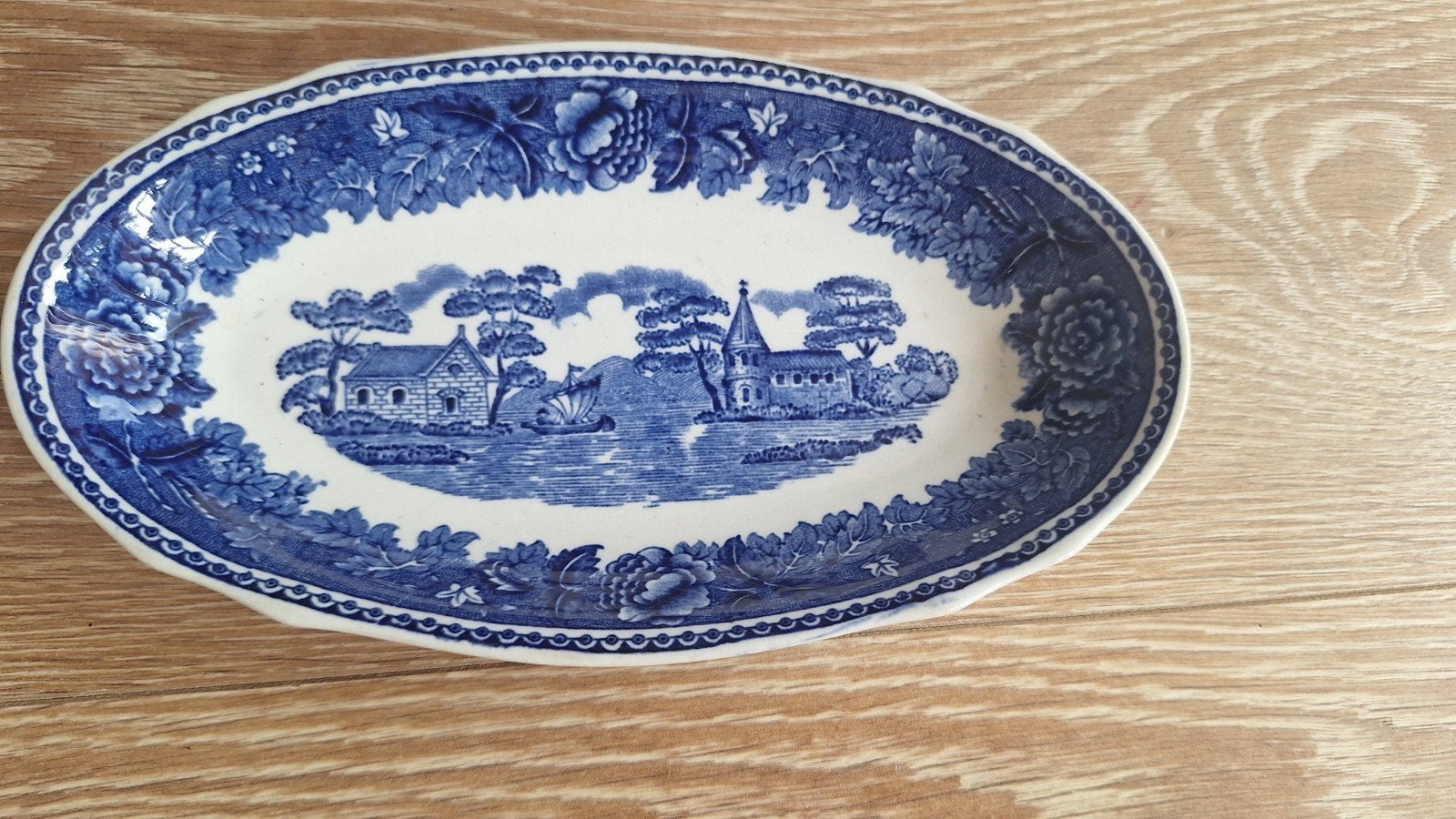 Arabia Finland blauw Maisema schaaltje schaal, Ophalen of Verzenden, Schaal of Schalen, Gebruikt, Arabia