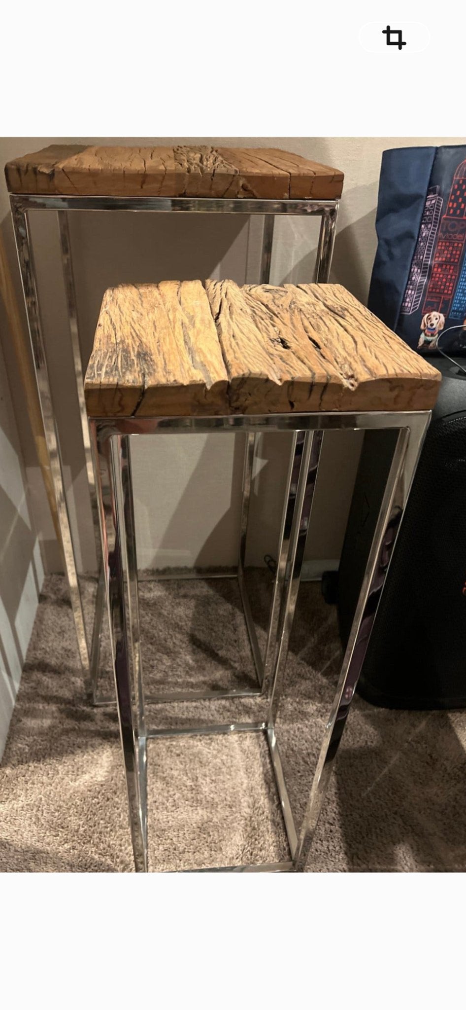 Set van 2 Richmond Pilaren met Houten Blad, Ophalen of Verzenden, Gebruikt