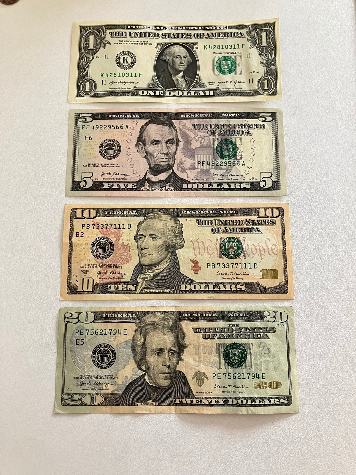 Setje Amerikaanse dollar biljetten + fun biljet, Ophalen of Verzenden, Noord-Amerika, Setje