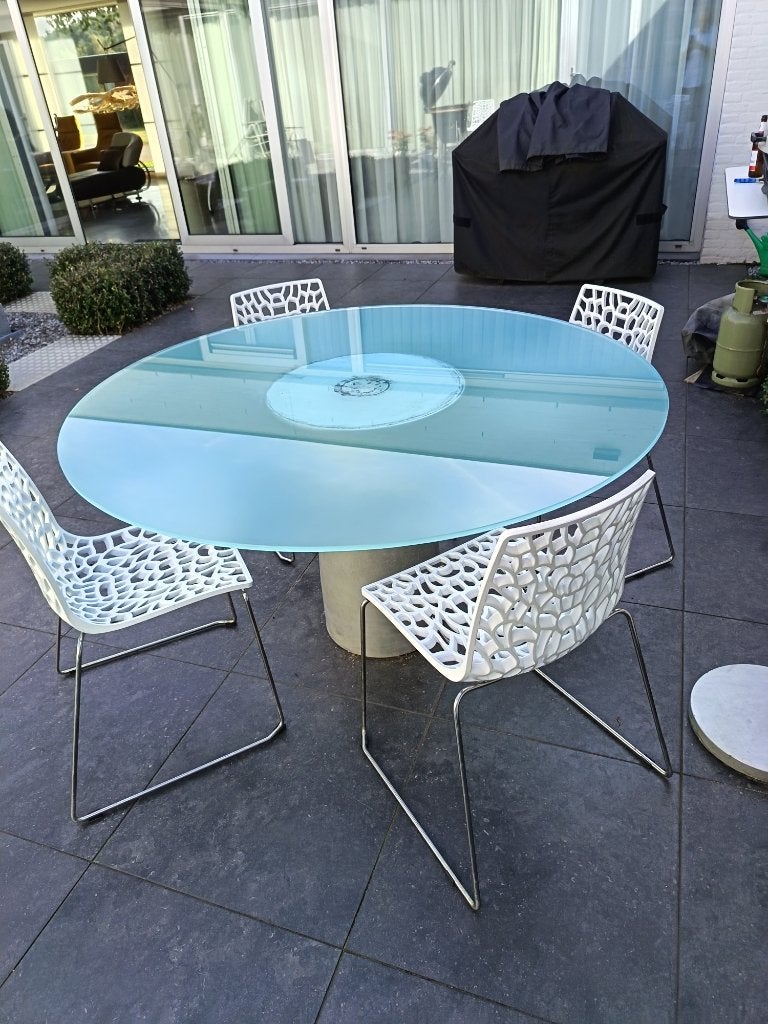 Tuintafel, Ophalen, Gebruikt, Rond, Overige materialen