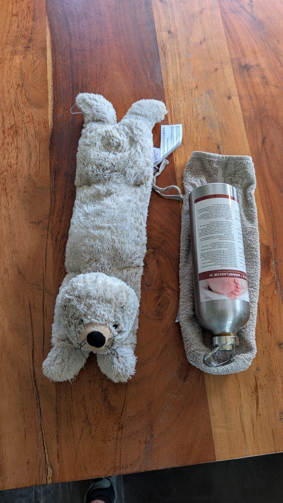 Kruik en opwarm knuffel met kersenpitten voor baby, Ophalen, Zo goed als nieuw