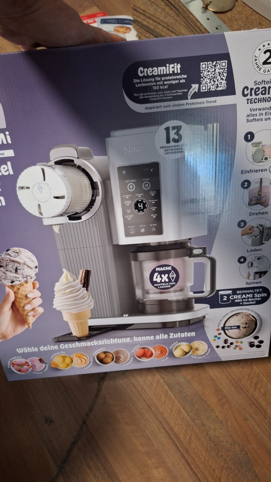 Ninja Spin by Creami 13-in-1 Soft Serve & Ice Cream Maker, Ophalen of Verzenden, Nieuw