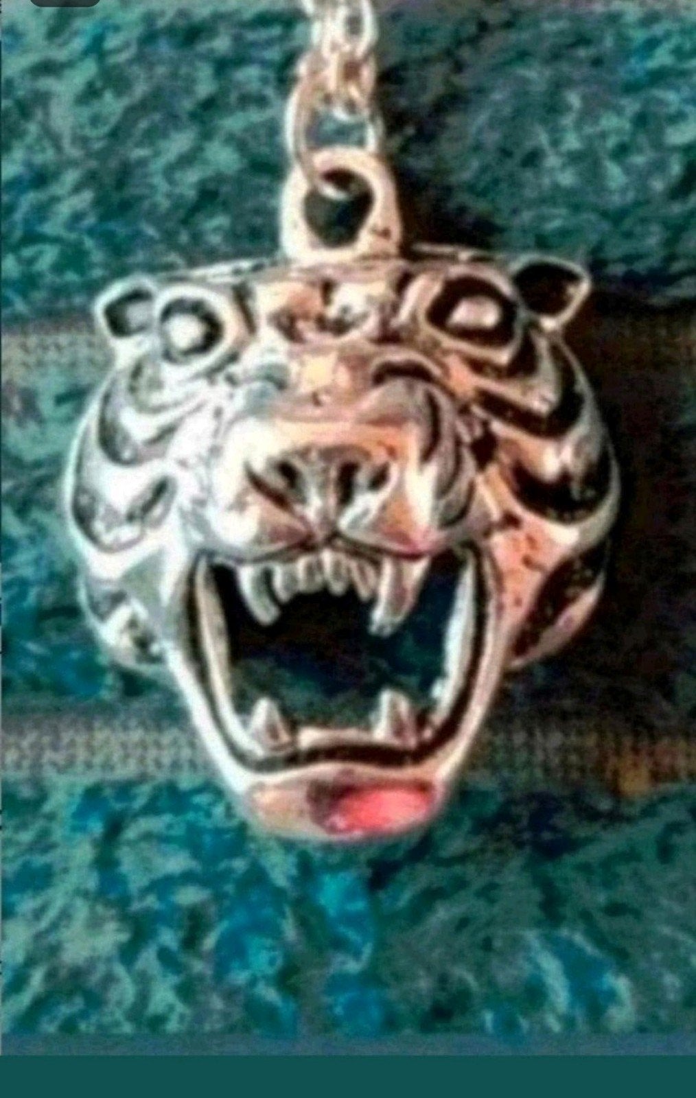 ketting tijger, Verzenden, Nieuw, Zilver, Met hanger