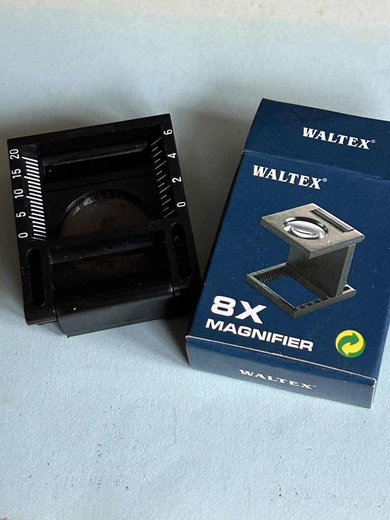 Loep dradenteller Waltex 8x vergroting opvouwbaar, Ophalen of Verzenden, Nieuw, Vergrootglas of Loep