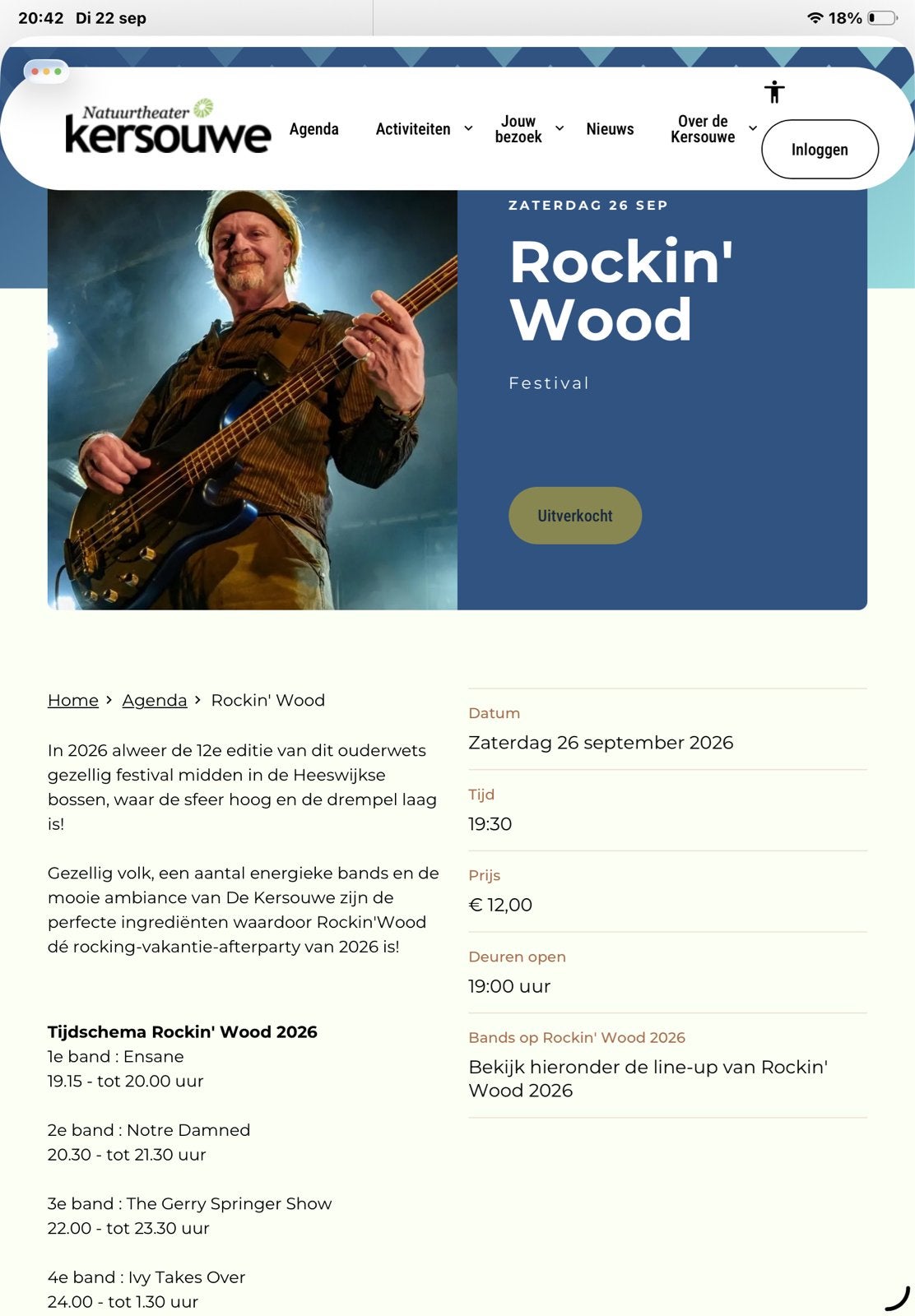 6 Tickets  Rockin’ Wood 2026  Heeswijk, Drie personen of meer