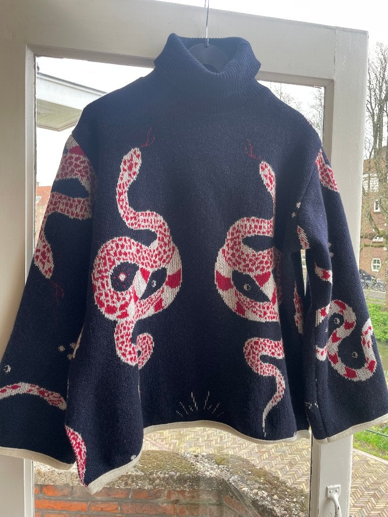 AVDW Antwerp prachtige wollen (buiten) trui one size M, Maat 38/40 (M), AVDW Antwerp, Gedragen, Meerkleurig