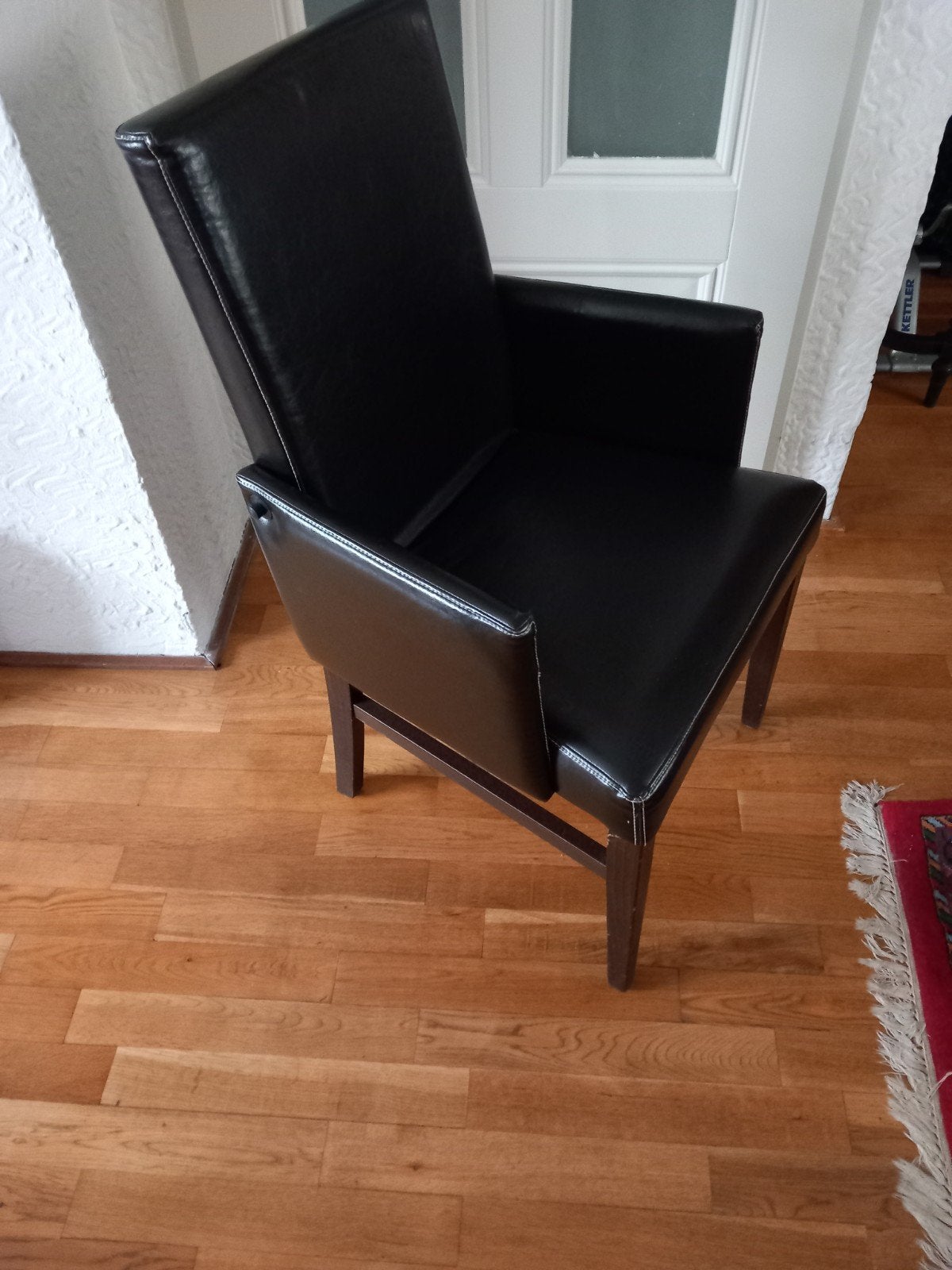 4 leren eetkamer stoelen, Huis en Inrichting, Stoelen, Ophalen, Vier