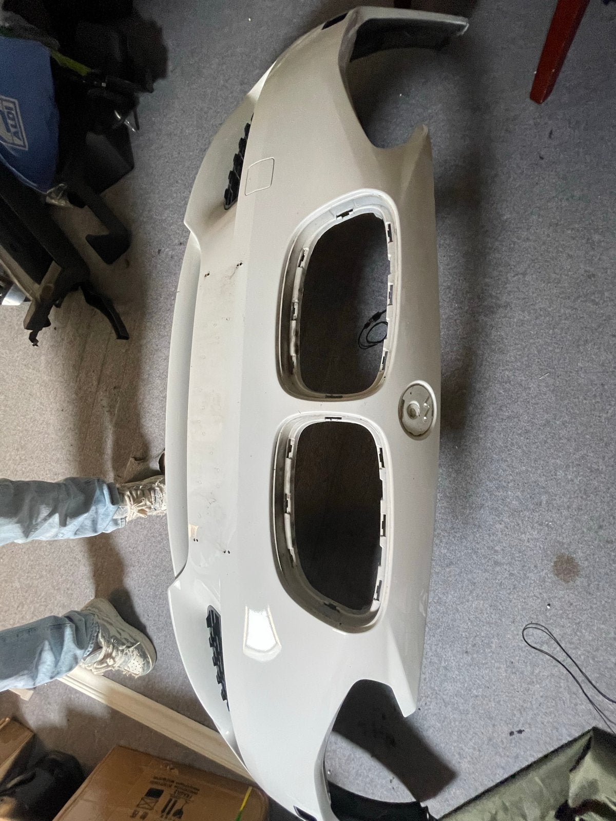Witte voorbumper BMW 1-serie (F20/F21) - Gebruikt, Ophalen, Gebruikt, Voor, Bumper