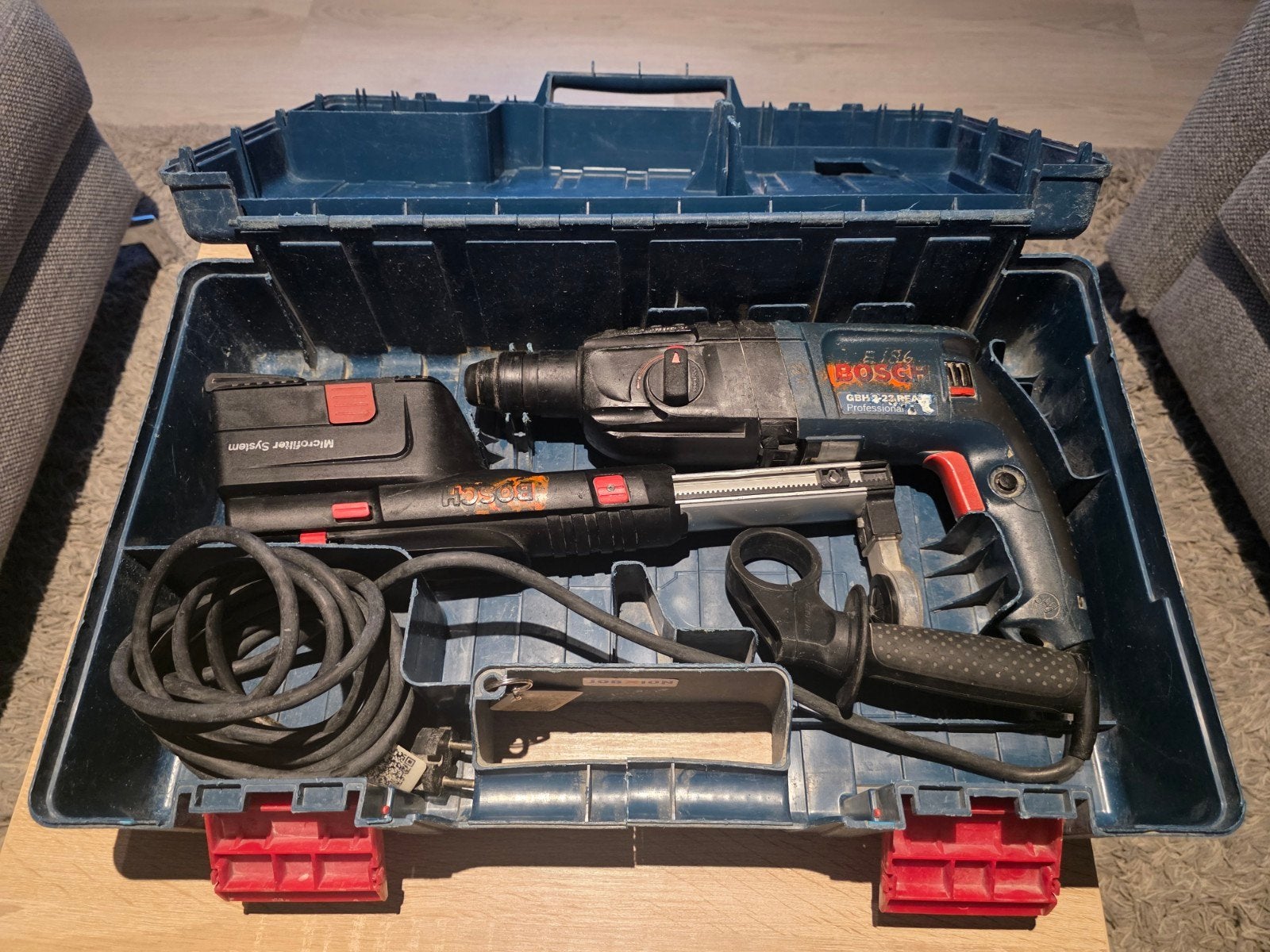 Bosch Boorhamer GBH 2-22 RE met Microfilter Systeem, Ophalen, Boor- en/of Breekhamer, Klopboormechanisme, Gebruikt