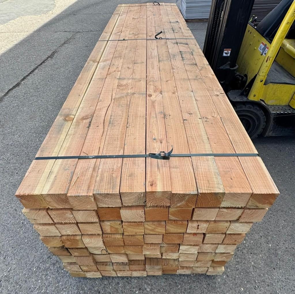 Douglas palen fijn bezaagd 10x10, Ophalen, Nieuw, 250 cm of meer, Palen