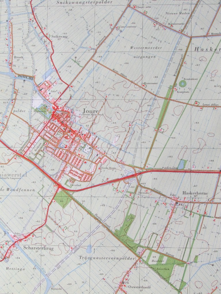 Joure topografische kaart, Onbekend, Ophalen of Verzenden, 1800 tot 2000, Nederland