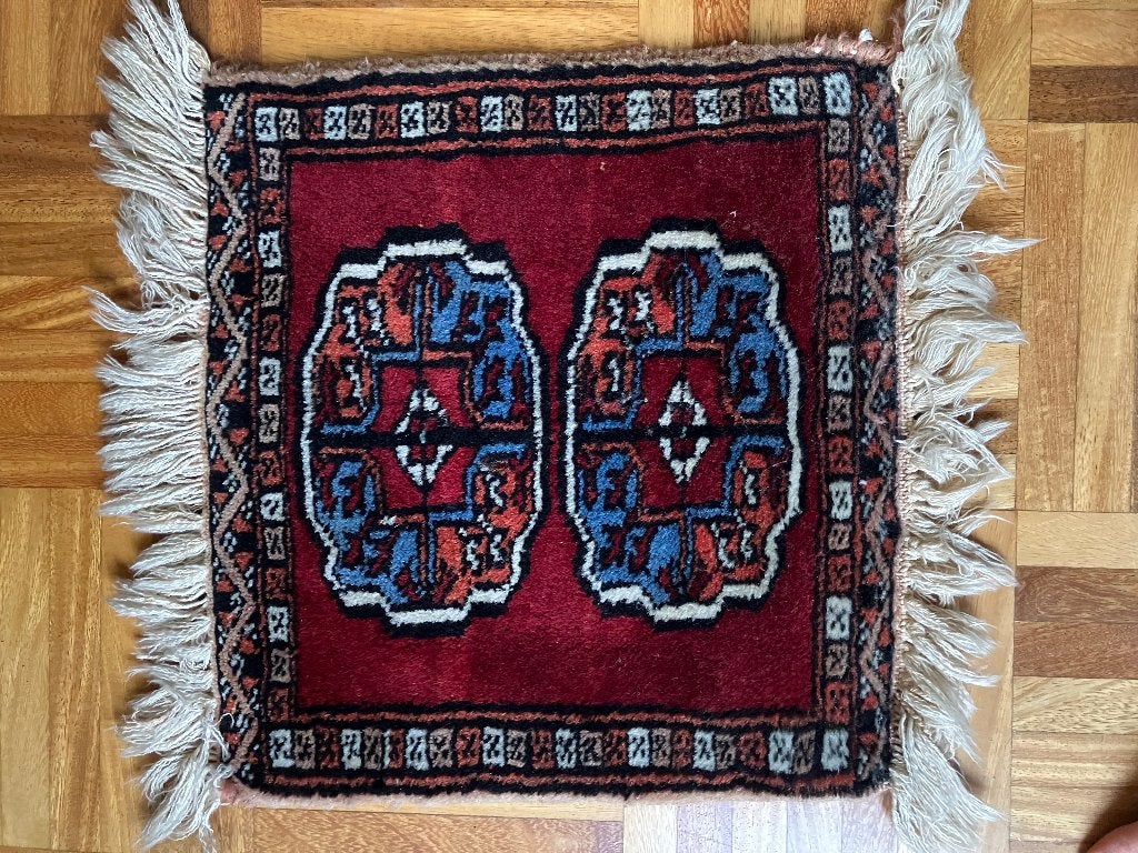 Perzisch tapijt, Minder dan 50 cm, Gebruikt, Blauw, Minder dan 50 cm
